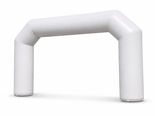 White inflatable race arch for marathons 5K runs cycling events triathlons charity races sponsor activations and outdoor event entrances