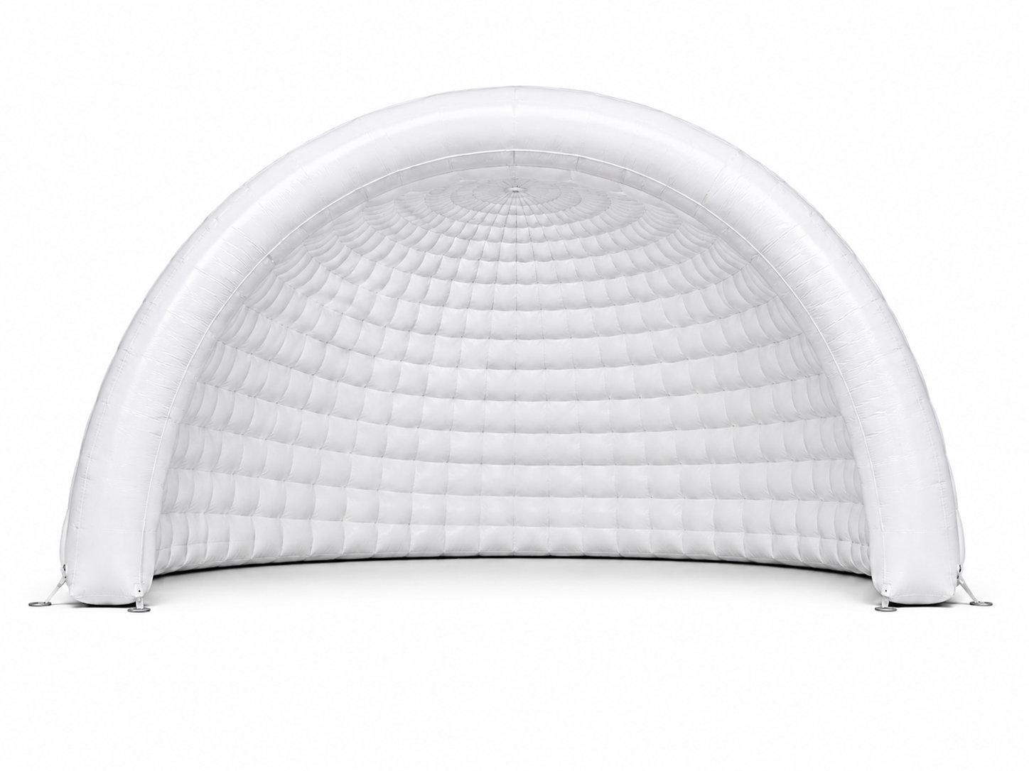 White classic inflatable event dome with open front arch for brand activations trade shows festivals and outdoor promotional events