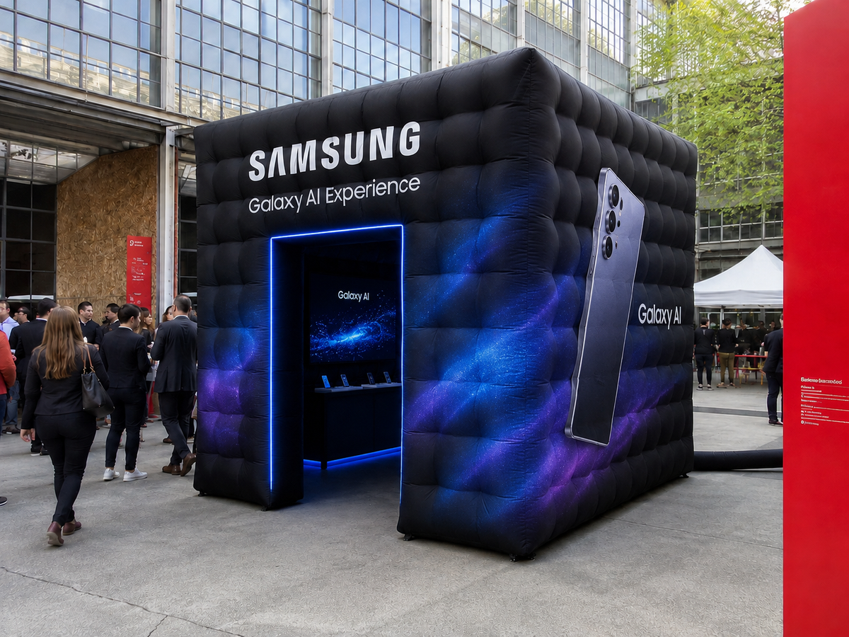 Custom Samsung Galaxy AI inflatable event dome for an immersive brand experience