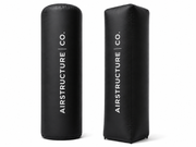 Black custom inflatable branding pillars with vertical AirStructure logo for trade shows brand activations sponsor zones event entrances and promotional displays