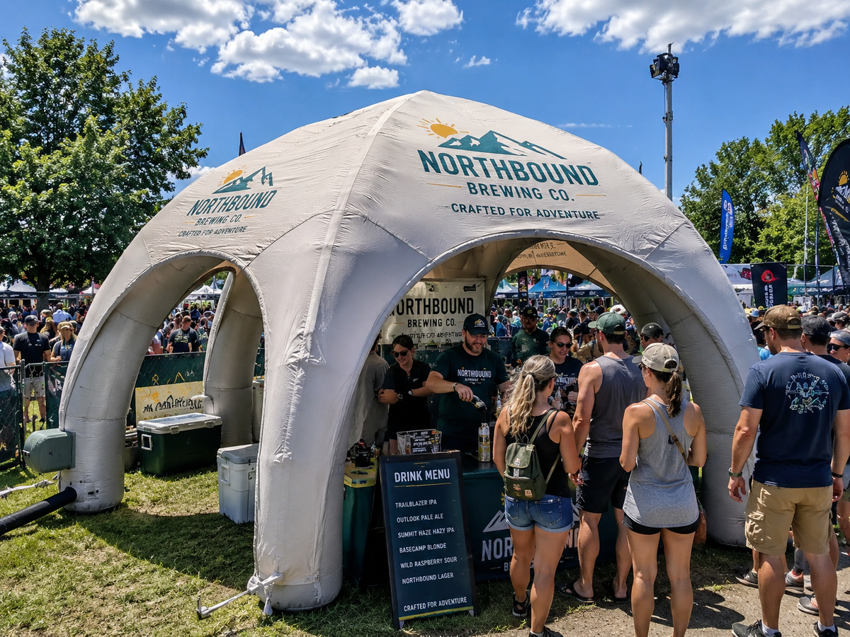 Custom inflatable event dome for experiential marketing and branded event activations