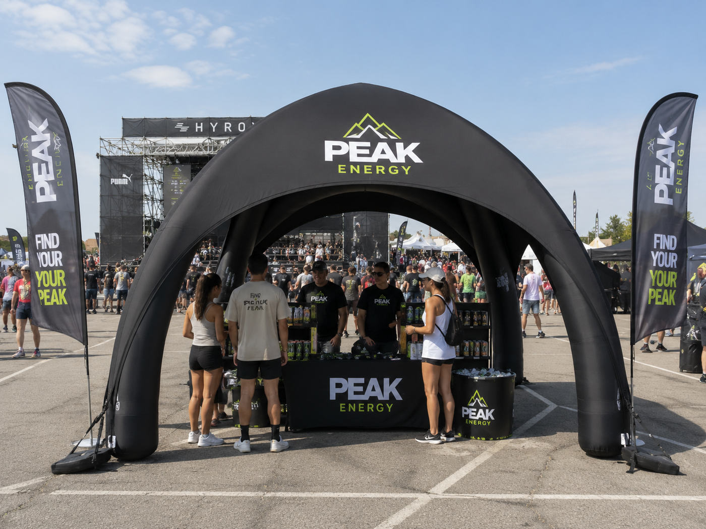 Inflatable Energy Drink Sampling Tent