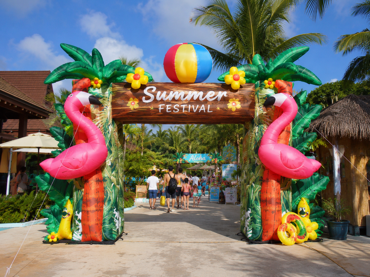 Tropical Inflatable Festival Entrance