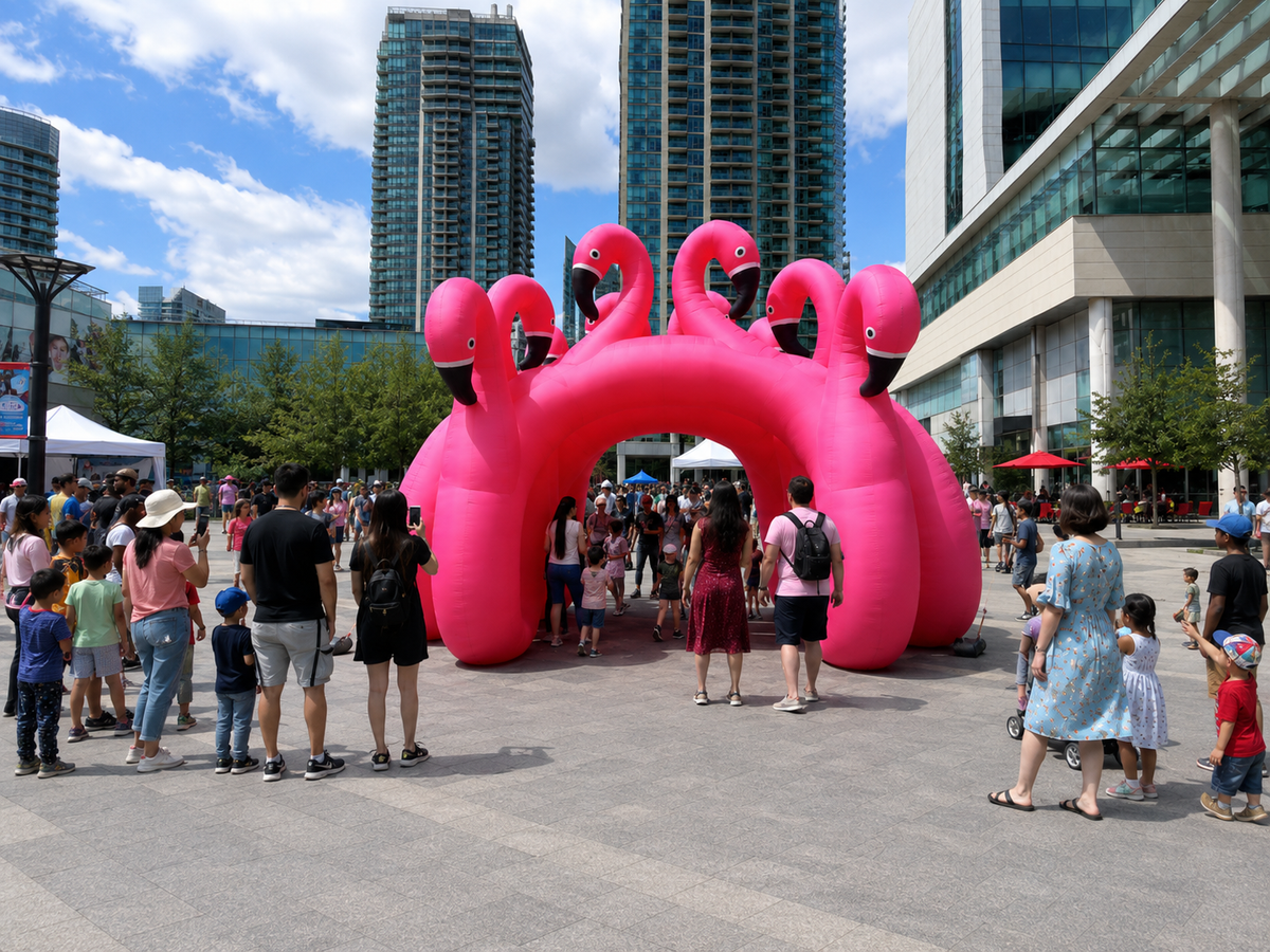 Custom Inflatable Flamingo Arch
