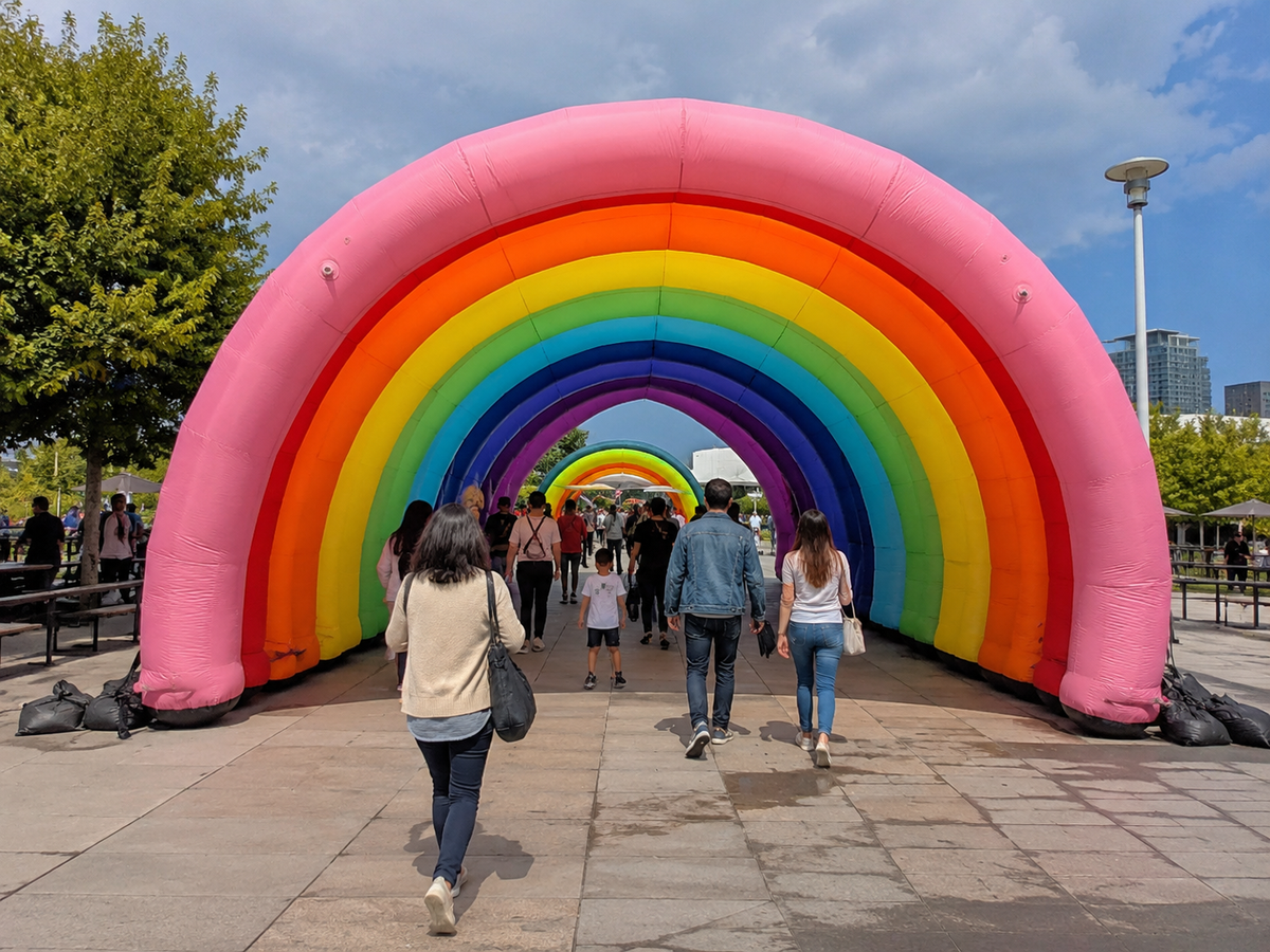 Custom inflatable event arch for festivals races sponsor entrances and outdoor events