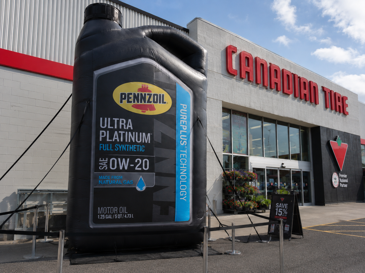 Custom Inflatable Motor Oil Bottle Replica