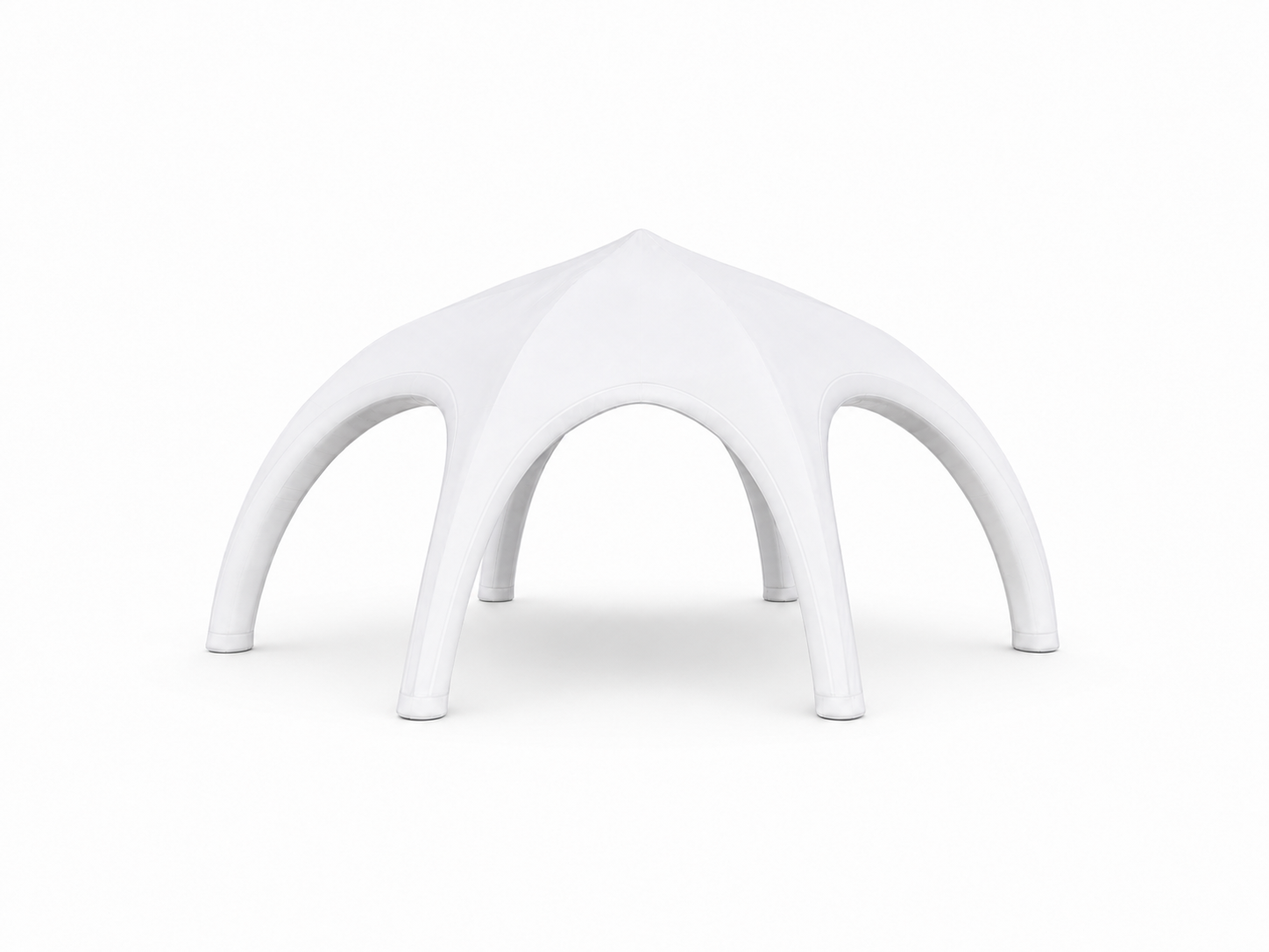 White spider inflatable event tent with multiple arched legs for brand activations outdoor events festivals sponsor zones and promotional campaigns