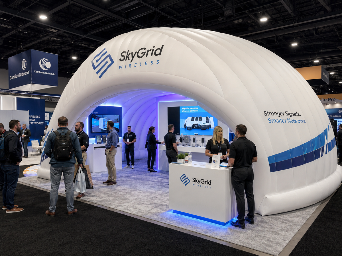 SkyGrid Inflatable Trade Show Dome