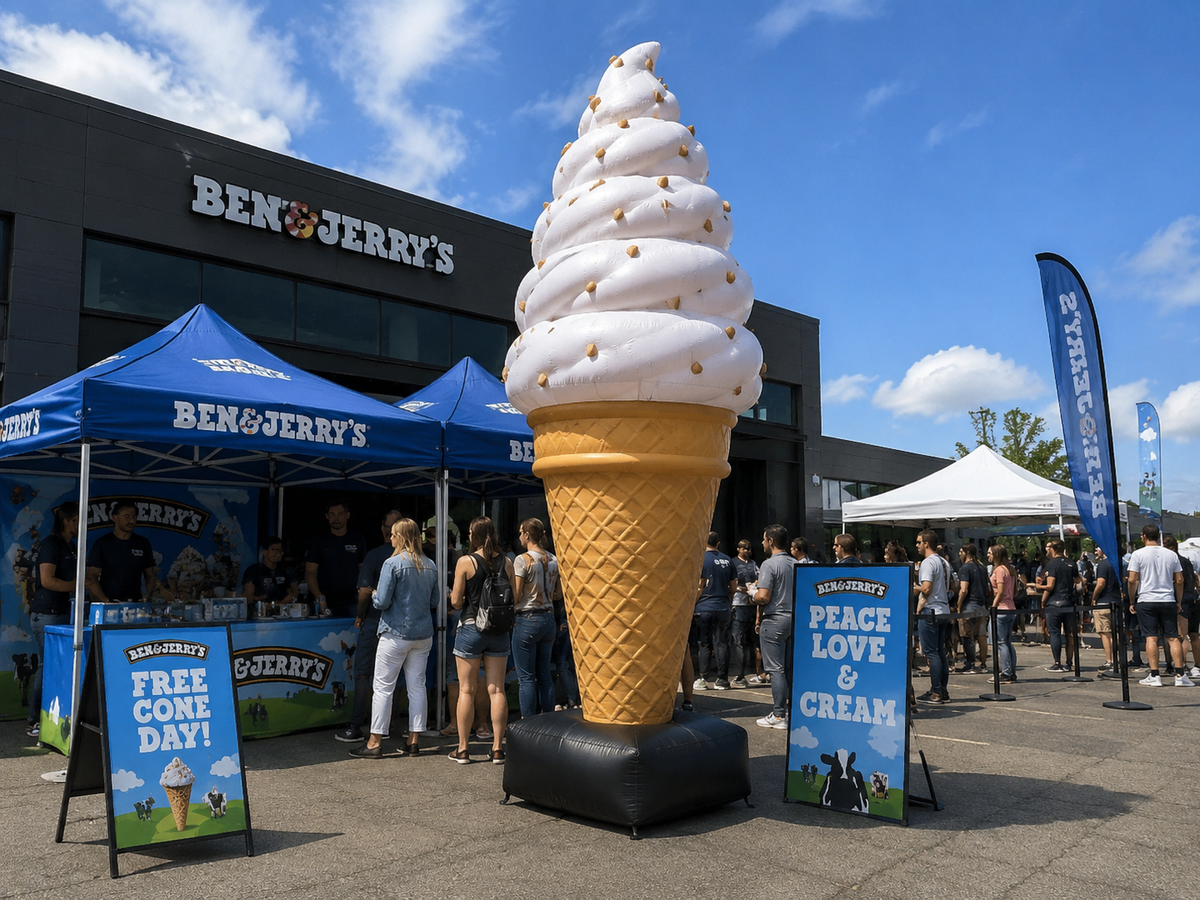 Custom Inflatable Ice Cream Cone Replica