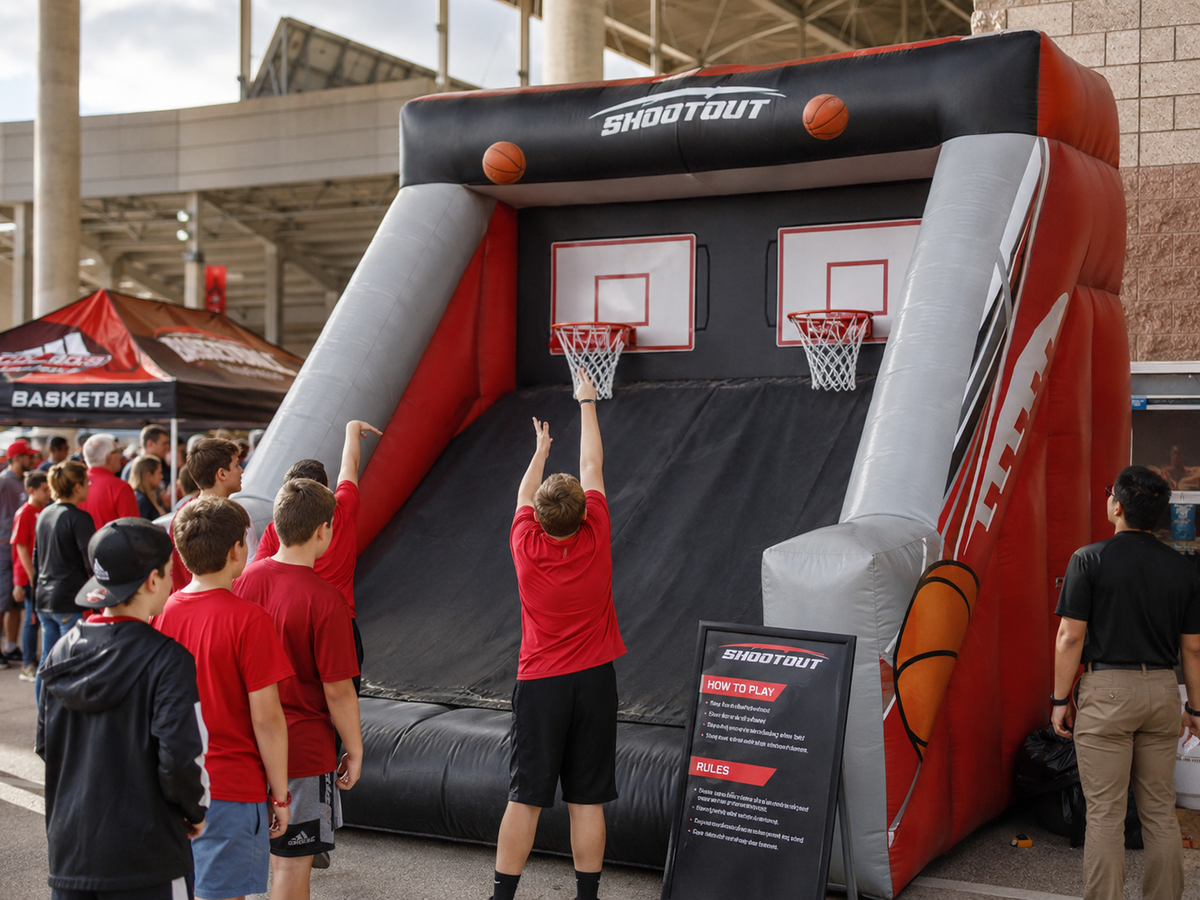 Inflatable Basketball Shootout Challenge