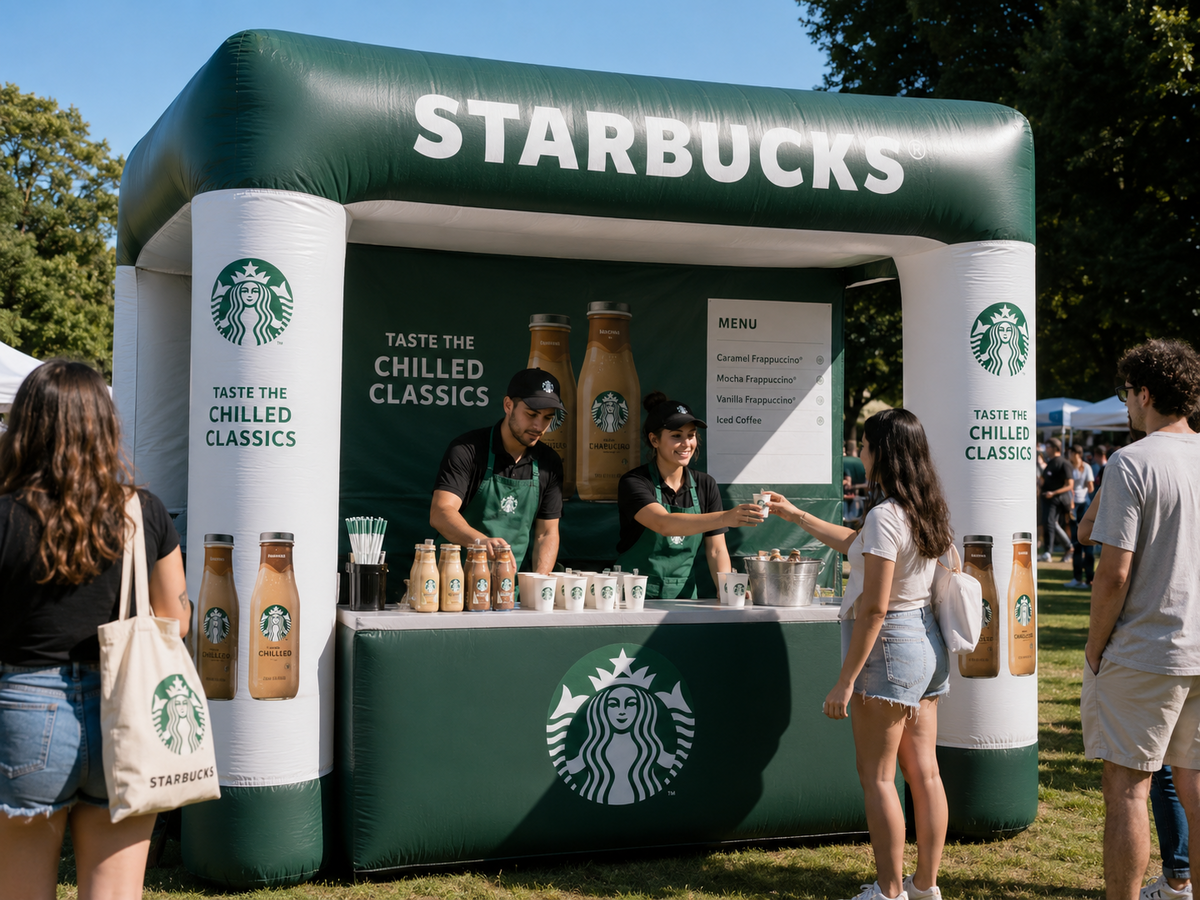 Custom Inflatable Beverage Sampling Booth
