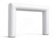 White custom rectangular inflatable event arch for branded entrances, race finish lines, trade shows, festivals, and promotional events