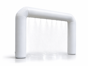 White inflatable misting arch with water mist feature for marathons running events festivals outdoor activations sports events and sponsor zones
