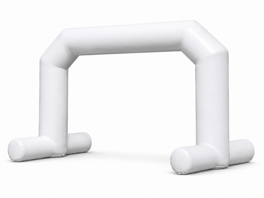 White custom inflatable race and event arch for marathon finish lines sports tournaments team entrances sponsor zones festivals and brand activations