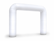 White LED light-up inflatable arch for night events race events festivals brand activations product launches sponsor zones and outdoor promotions