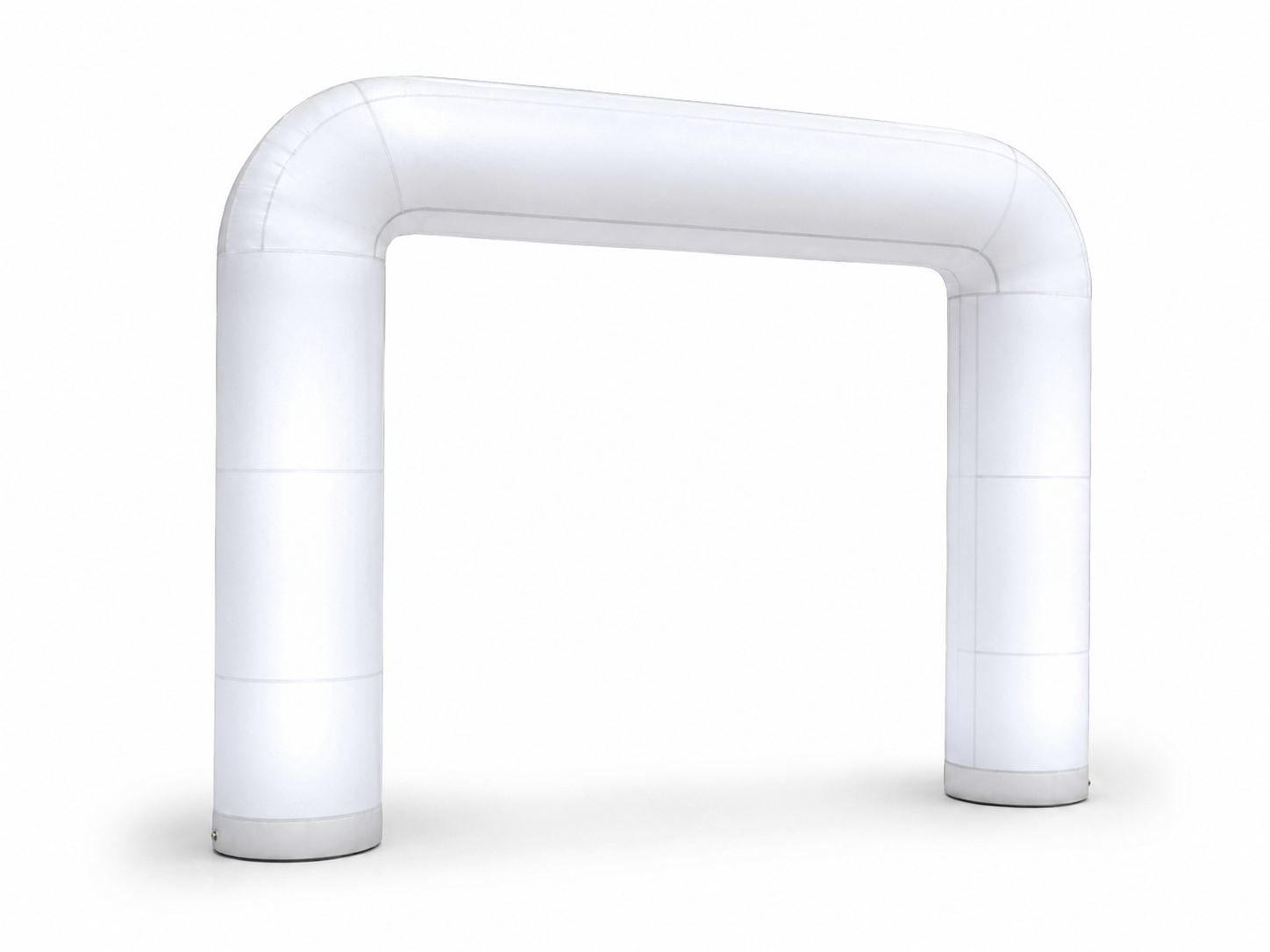 White LED light-up inflatable arch for night events race events festivals brand activations product launches sponsor zones and outdoor promotions