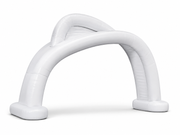 White custom shape inflatable arch with curved promotional design for brand activations festivals product launches race events and outdoor advertising campaigns